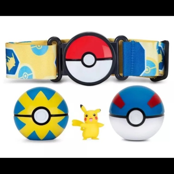 NEW Pokemon Clip 'N' Go Poke Ball Belt Set Pikachu - Picture 2 of 4
